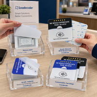 Carte NFC RFID personnalisée avec impression de logo Leadercolor LDF-100100C, carte de médias sociaux, carte d'accès en acrylique imperméable, contrôle d'accès