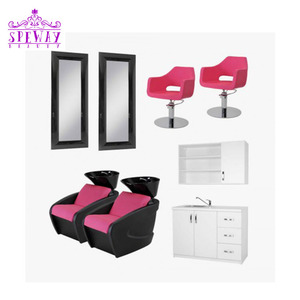 2021 speway <span class=keywords><strong>barber</strong></span> <span class=keywords><strong>shop</strong></span> <span class=keywords><strong>barber</strong></span> salon furniture pink and black color package hair styling settings - Product Image 1