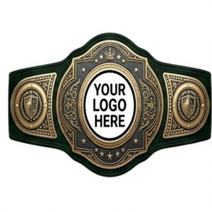 Cinturón de Campeonato de Metal con Logotipo Personalizado, Cinturón de Título de MMA Personalizado, Cinturón de Campeonato Deportivo Hecho a Mano en Cuero Genuino - Product Image 1