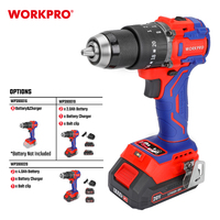 WORKPRO Perceuse à percussion sans fil 20V de haute qualité, équipement mécanique, outil professionnel, bricolage, batterie au lithium