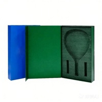 Boîtes cadeaux magnétiques en carton rigide de haute qualité pour raquettes de tennis et de padel, avec insert en mousse et poignée