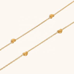 قلادة عنق حريمي على شكل قلب مطلية بالذهب عيار 18 قيراطًا رخيصة الثمن تُباع بالجملة من Dingran - Product Image 6