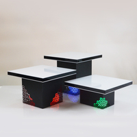 Ensembles de cubes d'affichage en acrylique pour fêtes de mariage, rehausseurs de buffet de restauration en acrylique blanc pour présentoir de nourriture