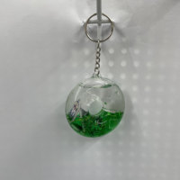 Porte-clés personnalisé en acrylique transparent avec figurine flottante et paillettes, pendentif mignon pour cadeaux et organisation des clés en forme de donut