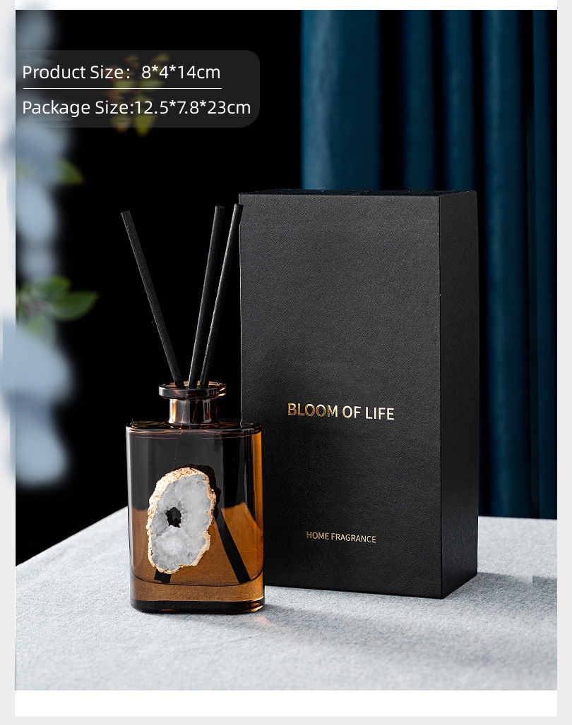 Luxury Home Fragrance Air Freshener Private Label Glass Bottle Reed Diffuser Sets 6