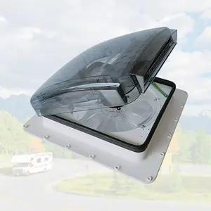 Factory-Made Manual Motorhome Roof Fan Ventilation LED Light AC 3 Levels White Plastic Caravan Roof Hatch Used Fits Caravan Roof