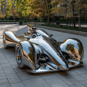 Patung Motor dan Mobil 3D dari Baja Anti Karat Ukuran Asli, Buatan Khusus, Ornamen Musikal untuk Luar Ruangan. - Product Image 3