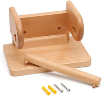 Porte-papier toilette en bambou avec étagère pour téléphone, étagères flottantes murales en bois, support de rangement pour salle de bain, service de personnalisation en usine