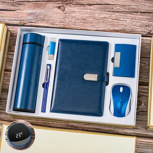 Подарочный Набор для бизнеса, Вакуумная чашка, ручка, Usb-флеш-накопитель, держатель для карт и мышь, записная книжка, подарок