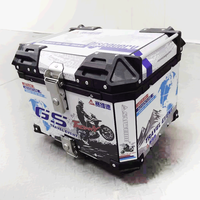 Boîte à bagages supérieure et arrière pour moto en aluminium 43L AC-0907, étanche, pour rénovation/amélioration, provenant directement de l'usine