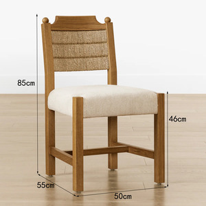 Modern Mid-Century estilo madeira maciça Rattan jantar cadeira para Home Offices Hotéis Apartamentos para jantar e café - Product Image 2