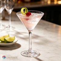 Nouvel article : Verre à martini réutilisable en plastique de 7,5 oz, gobelet à margarita en polycarbonate pour bar, KTV et club
