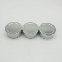 Barattolo in Alluminio Rotondo da 20ml per Crema Occhi con Coperchio Scorrevole, Contenitore Metallico Rotondo con Coperchio a Scorrimento