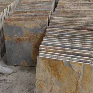 Dalles de <span class=keywords><strong>jardin</strong></span> en ardoise rustique pour extérieur, dalles de marche en ardoise rouillée pour pavage extérieur - Product Image 2