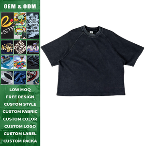 Camiseta Oversize de Manga Raglán con Tejido Waffle, Estilo Vintage Desgastado, para Hombre, Estilo Urbano - Product Image 3