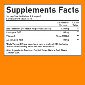 Gouttes liquides de levure de riz rouge + CoQ10 les plus vendues, favorisant l'énergie cellulaire et stimulant le métabolisme - Product Image 2