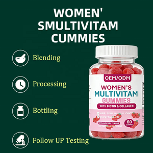 Multivitaminico per Donne Adulte 60 Gommose |   Integratore di Biotina e Collagene alla Fragola per Capelli, Pelle, Energia e Miglioramento della Densità Ossea - Product Image 5