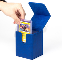 Boîte de rangement pour cartes Toploader 3x4 en cuir PU, étui de rangement pour cartes Toploader