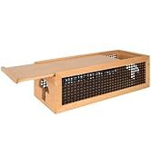 Boîte de gestion de câbles multifonction moderne, lot de 2, élégante et haute performance, en bambou, pour organiser les câbles et dissimuler les multiprises sur le bureau