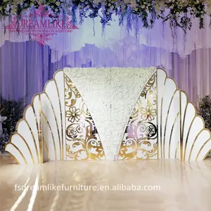 High Quality Gorgeous Free-Standing Wedding Backdrop Acrylic and PVC Material for Events Packed in Carton