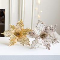 Nouvel An Fête Maison Chambre Arbre De Noël Décor Fleur Artificielle Sequin Faux Fleur