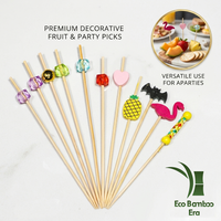 Mini brochettes jetables en bambou pour snacks, gâteaux, fruits – Idéales pour fêtes, pique-niques, camping, hôtels, restaurants