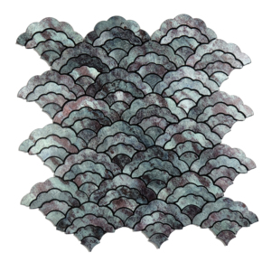 Foshan stile moderno colore bronzo verde forma di nuvola di alluminio PlasticTile mosaico buccia e bastone - Product Image 3