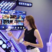 Máquina de juegos de realidad Virtual, simulador de plataforma de pie, 9D VR, CE RoHS VART, doble jugador, en venta