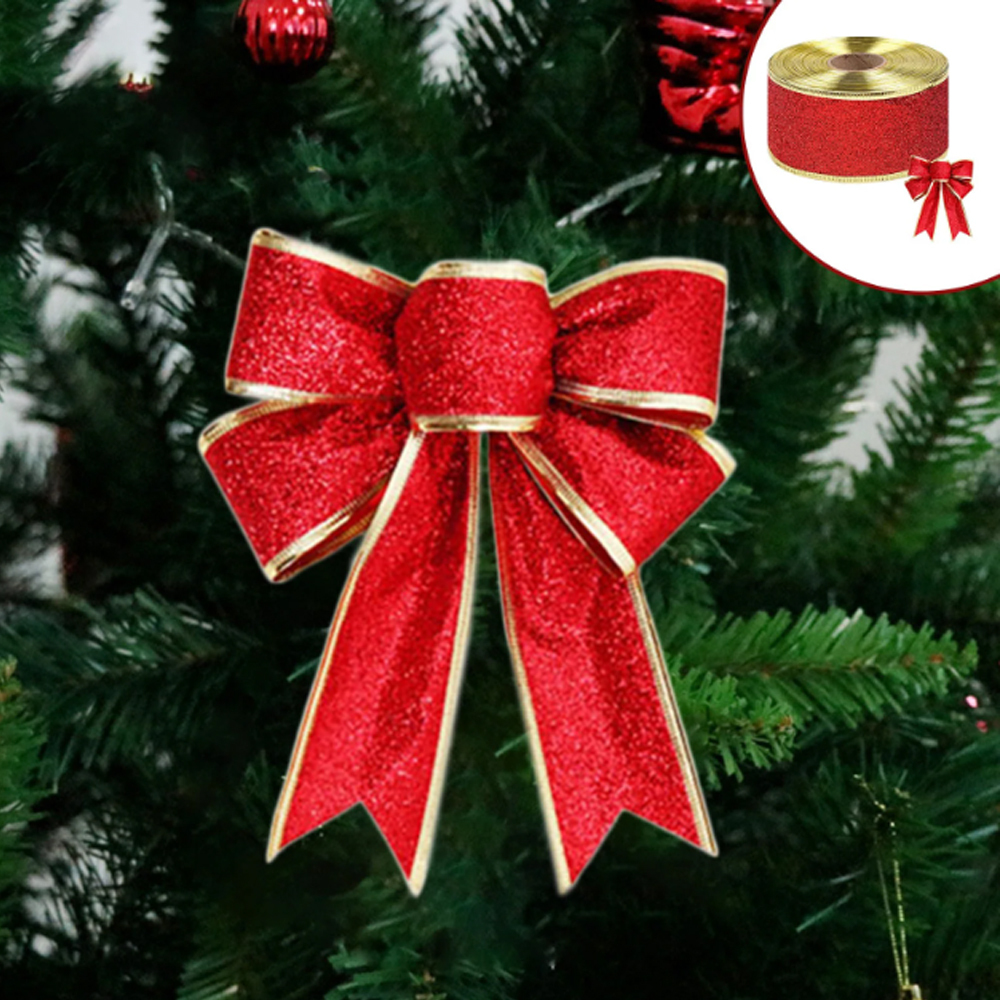 Custom Christmas Xmas Gift Glitter Ribbon with Printed logo Thermal Transfer Polyester Satin Ribbon Bow Roll Satin Lanyards Image 5
