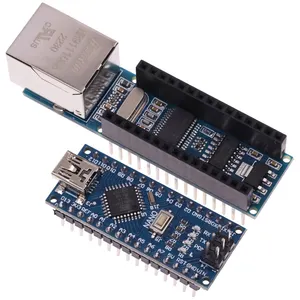 迷你ENC28J60以太网屏蔽V1.0 RJ45微芯片HR911105A网络服务器模块，适用于Arduino Diy套件兼容纳米3.0 V3 CH340G