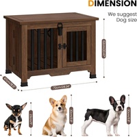 Usmilepet Cage pour chien en bois, pliable, portable, lit pour chien, table d'appoint décorative d'intérieur, aucun assemblage requis