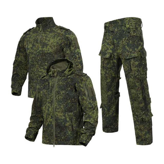 SIVI Men Three Piece Set Camouflage Tactical Hunting Tactical Uniform Set for Hunting Clothes Jacket Pants and Suit