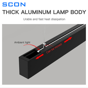 SCON avize kolye hattı ışık Modern Led uzun lineer yemek masası mutfak odası Bar Nordic ofis hattı ışıkları - Product Image 3