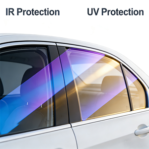 <span class=keywords><strong>Film</strong></span> teinté pour vitres de voiture en céramique nano, contrôle de la chaleur solaire, protection UV, <span class=keywords><strong>film</strong></span> solaire 2 plis, 5%-70% VLT, prix usine - Product Image 3