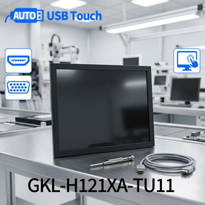 Monitor Táctil Industrial de Alta Calidad con Puerto COM RS232, Monitor Resistivo para Rack con Soportes de Montaje en Rack - Product Image 1