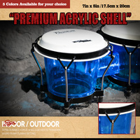 Professional Design Custom Logo Acrylic Bongo Drum Set, Portable Hand Percussion, Factory Direct Wholesale Acrylic Bongos