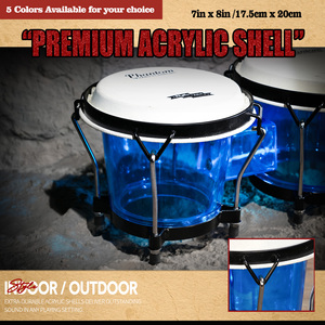 Juego de Bongos Acrílicos con Diseño <span class=keywords><strong>Profesional</strong></span> y Logotipo Personalizado, Percusión Manual Portátil, Venta al Por Mayor Directa de Fábrica - Product Image 5