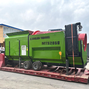 Équipement de criblage du sol à moteur diesel portable, crible à tambour, tamis à compost pour le tamisage du sol ou du compost, machine à tamisage à rouleaux de sable - Product Image 1
