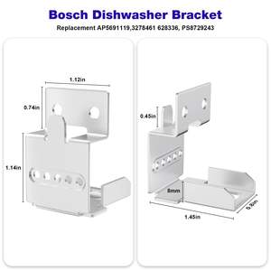 Soporte de placa frontal para lavavajillas 00628336 de acero inoxidable para Bosch AP5691119 3278461 62 - Product Image 3