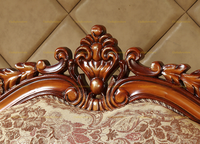 Canapés antiques de style classique sculpté haut de gamme, structure en bois massif, canapé en tissu, design simple et luxueux, ensemble de canapés en tissu.