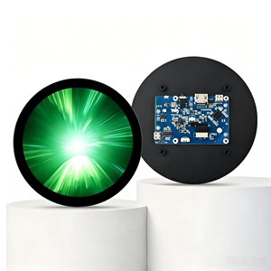 Pantalla LCD Circular Personalizable para Interiores, Pantalla Táctil de Alta Resolución, Diseño Innovador para Publicidad Comercial en el Hogar y Taxis - Product Image 2