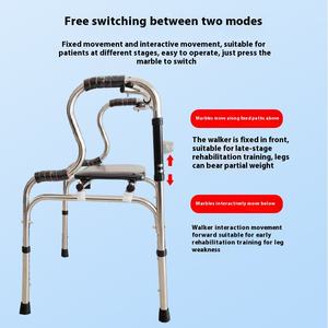 Perlengkapan terapi rehabilitasi orang tua, pasokan langsung pabrik dapat dilipat paduan aluminium peralatan berjalan untuk orang tua dengan sandaran tangan - Product Image 2