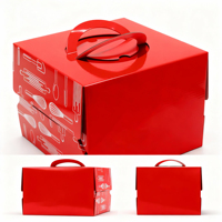 Boîtes d'emballage en carton pour pâtisserie, desserts et gâteaux, personnalisées avec logo, qualité alimentaire, luxe, pour biscuits, avec poignée, vente en gros