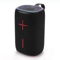 TG-464 5.3 Haut-parleur portable d'extérieur en plastique, anti-poussière, anti-chute, avec micro intégré, lumière LED sans fil, subwoofer 10W, lecteur de carte, cadeau