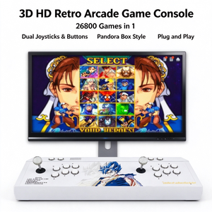 Consola de Videojuegos Arcade para 2 Jugadores, Joystick Doble, 26800 Juegos Retro, Plug and <span class=keywords><strong>Play</strong></span>, Caja de Video HD para Salón Familiar, Noche de Juegos en Familia - Product Image 2