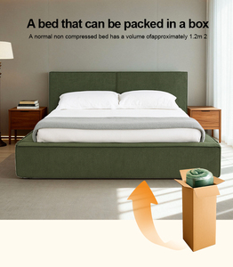 Base de Cama Tapizada en <span class=keywords><strong>Tela</strong></span> Suave y Compresible con Embalaje que Ahorra Espacio - Product Image 5