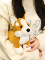 NOUVEAU Jouet en peluche géant en forme de chien Corgi, coussin super doux rembourré en coton PP