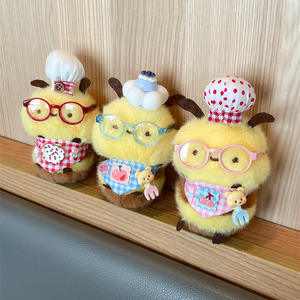 En gros, adorable pendentif abeille en peluche pour mariage, accessoires pour sacs, porte-clés de voiture, petits cadeaux - Product Image 2