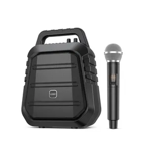 Bluetooth 60 Watt Speakers Draagbare Karaoke Geluidsapparatuur Met Uhf Draadloze Handheld Mic Ondersteuning Fm Radio Ruisonderdrukking