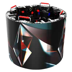 Cost Effective High Power RGX 64x64 3x6 70mm Slim Rollup LED Display Screen From Shanghai For Commercial Building Movie - Product Image 2